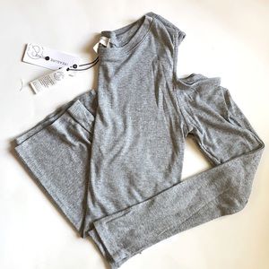 NEW! Treasure & Bond ribbed cold shoulder long sleeve tee